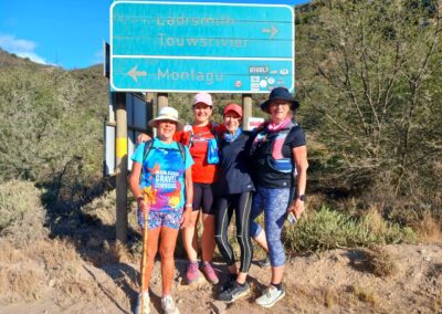 ladies under Route Direction Sign to Montagu