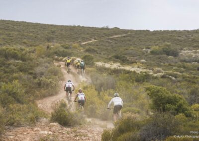 Riders on jeep track